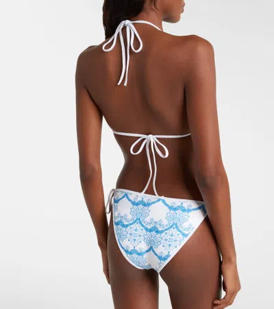 Melissa Odabash Malta Printed Bikini Bottoms In White