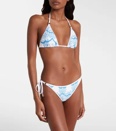 Melissa Odabash Malta Printed Bikini Bottoms In White