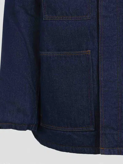 Ami Alexandre Mattiussi Ami Paris Denim Padded Jacket In Blue