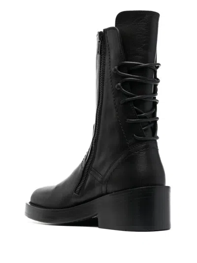 Ann Demeulemeester Woman Ankle Boots Black Size 7.5 Leather In Black