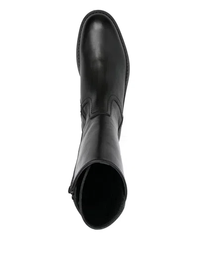 Ann Demeulemeester Leather Sneakers In Black