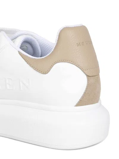 Alexander Mcqueen Oversized Leather Sneakers Rubber Sole In White