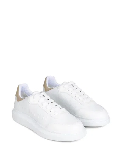 Alexander Mcqueen Oversized Leather Sneakers Rubber Sole In White