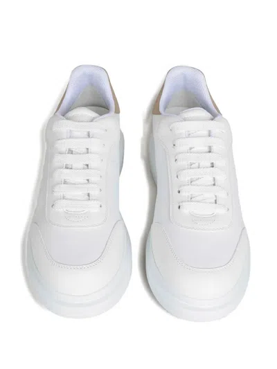 Alexander Mcqueen Oversized Leather Sneakers Rubber Sole In White