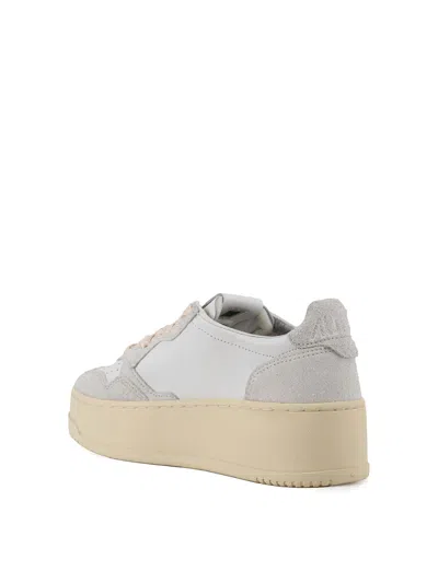 Autry Medalist Platform Sneakers In Gray