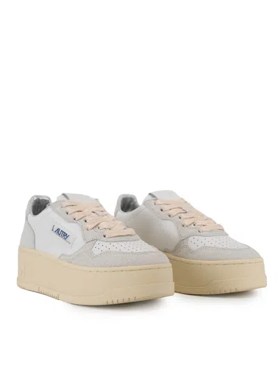 Autry Medalist Platform Sneakers In Gray