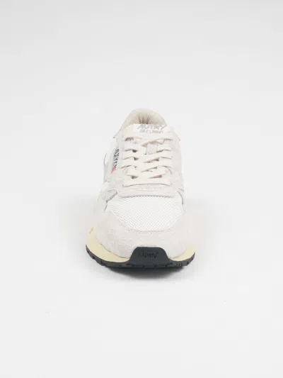 Autry Sneakers Beige-silver In Animal Print
