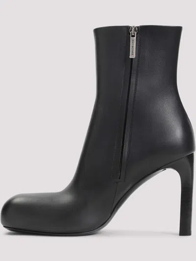 Balenciaga 80mm Fargo Leather Ankle Boots In Black