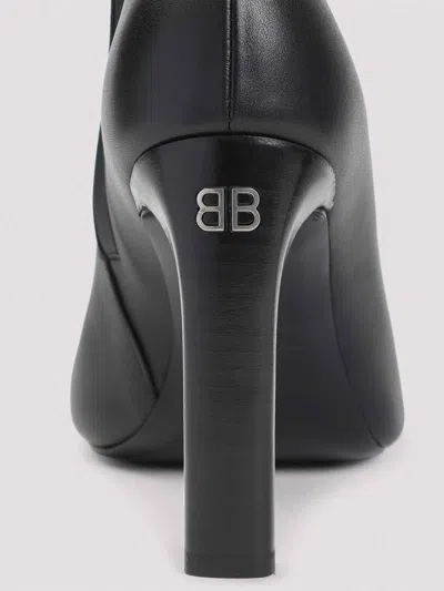 Balenciaga 80mm Fargo Leather Ankle Boots In Black