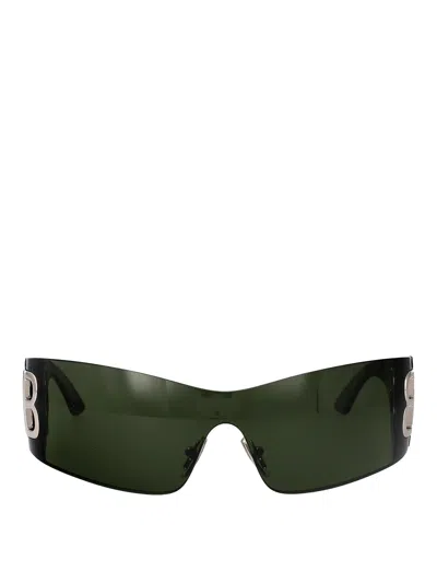 Balenciaga Mask Sunglasses Bb0359 S 006 In Green