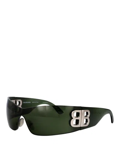 Balenciaga Mask Sunglasses Bb0359 S 006 In Green