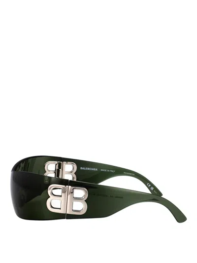 Balenciaga Mask Sunglasses Bb0359 S 006 In Green