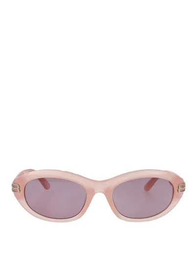 Balenciaga Round Sunglasses Bb0434 Sk 003 In Pink