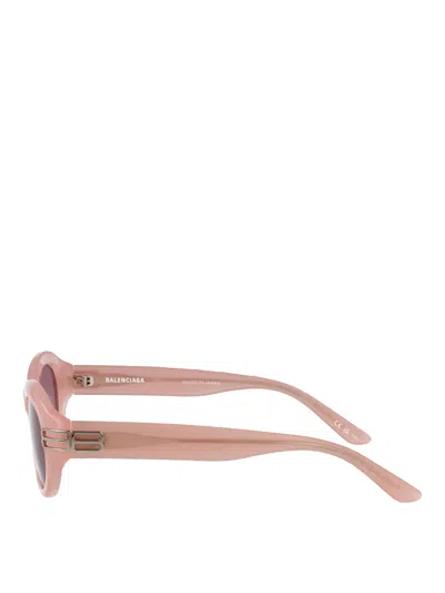 Balenciaga Round Sunglasses Bb0434 Sk 003 In Pink