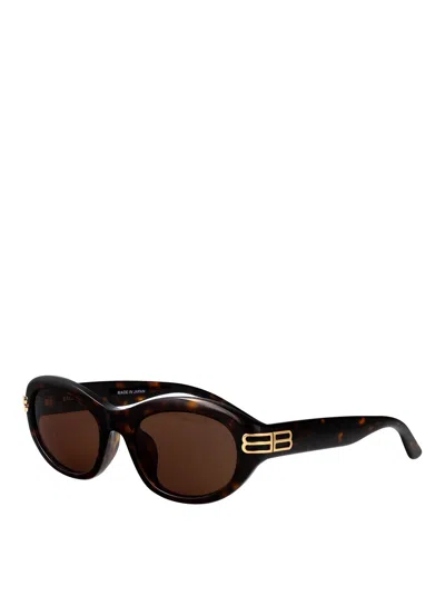 Balenciaga Round Sunglasses Bb0434 Sk 002 In Brown