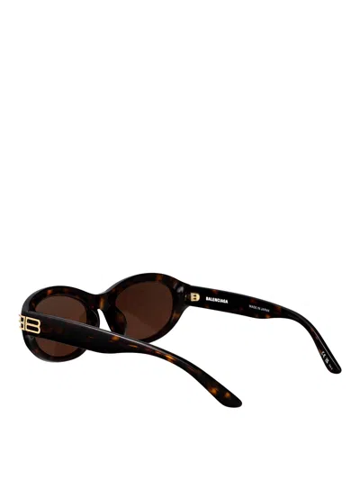 Balenciaga Round Sunglasses Bb0434 Sk 002 In Brown