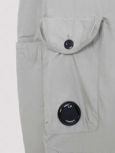 C.p. Company London Fog Grey Cotton Cargo Pants In Multi