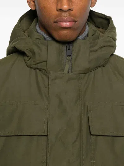 Canada Goose Army Green Cotton Blend Maitland Down Jacket In Animal Print