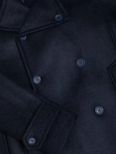 Colmar Originals Tailored Double-breasted Wool Blend Coat In Blue