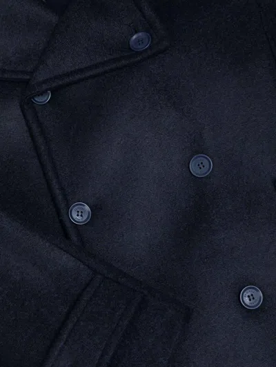 Colmar Originals Tailored Double-breasted Wool Blend Coat In Blue