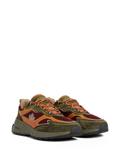 Dsquared2 Casual Low Top Sneakers With Mesh Panels In Multi
