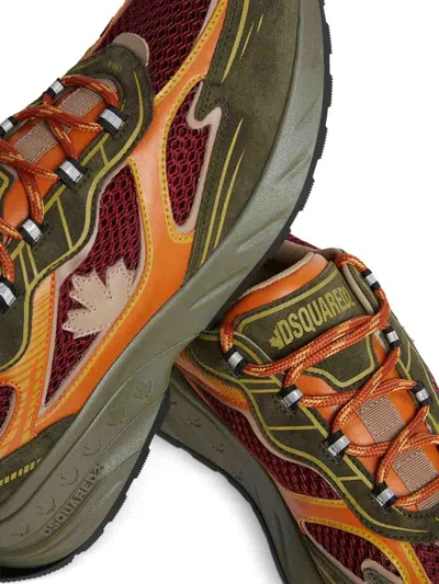 Dsquared2 Casual Low Top Sneakers With Mesh Panels In Multi