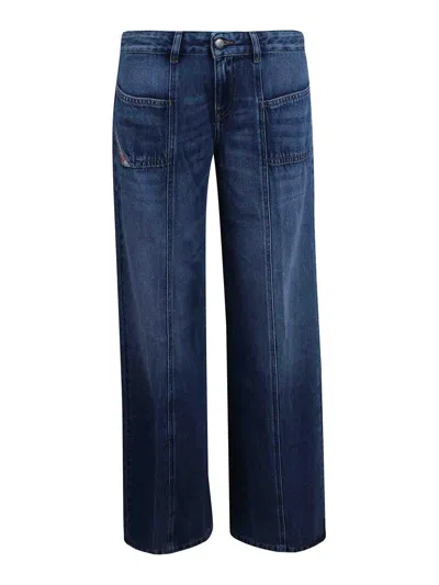Diesel D-akii Flare Jeans In Blue