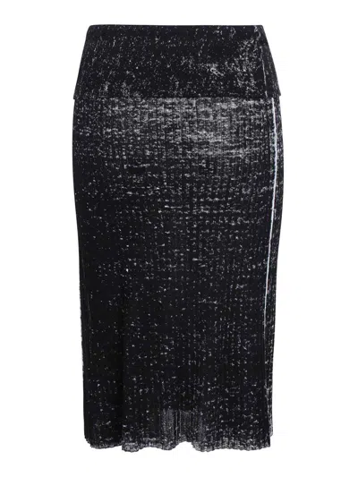 Diesel Knit Skirt With Knot In Black