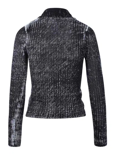 Diesel Linen Shirt With Drop And Neck Collar In Multi