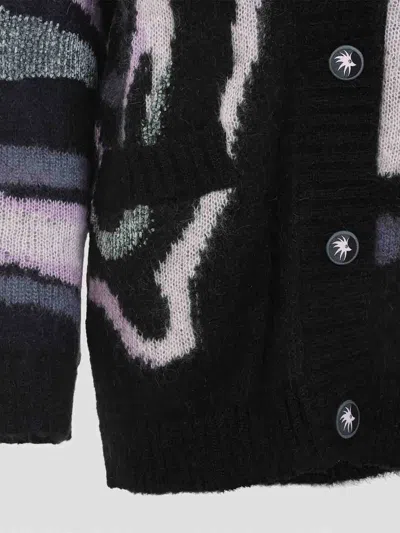 Pucci Embroidered Mohair Blend Oversize Cardigan In Black