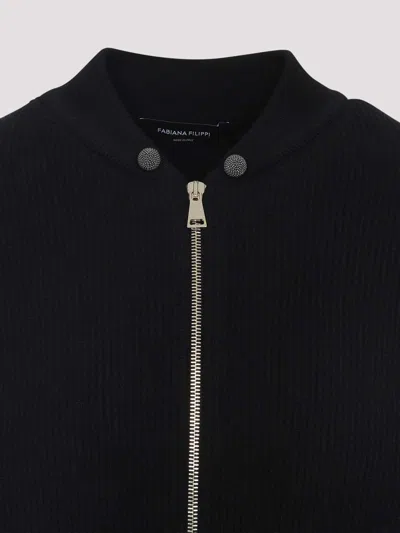 Fabiana Filippi Virgin Wool Jacket In Black