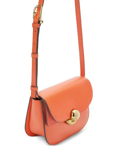 Furla Structured Carrot Orange Shoulder Bag In Red