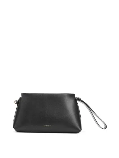 Givenchy Day Wristlet Pouch Bag In Grain Leather In Black