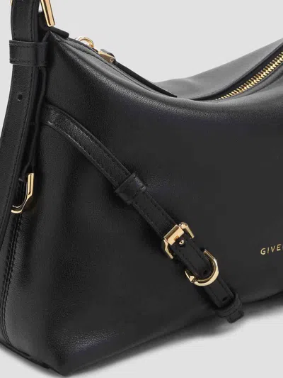 Givenchy Voyou Mini Shoulder Bag In Shiny Leather In Black