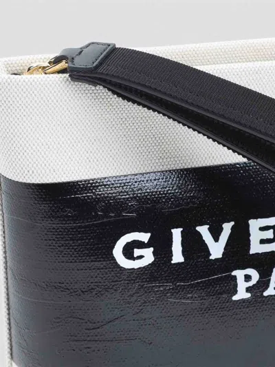 Givenchy Beige Fabric Logo Tape Pouch In Sand