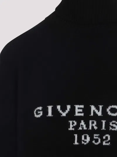 Givenchy Turtleneck Logo Wool-cashmere Sweater In Black
