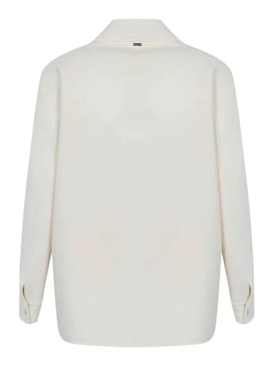 Herno Shacket Resort In Wool In White