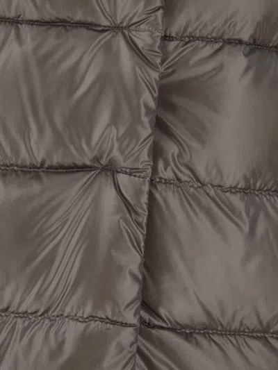 Herno Dove Grey Nylon Down Jacket In Black