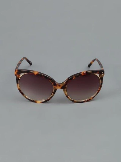 Shop Linda Farrow Cat Eye Sunglasses - Brown
