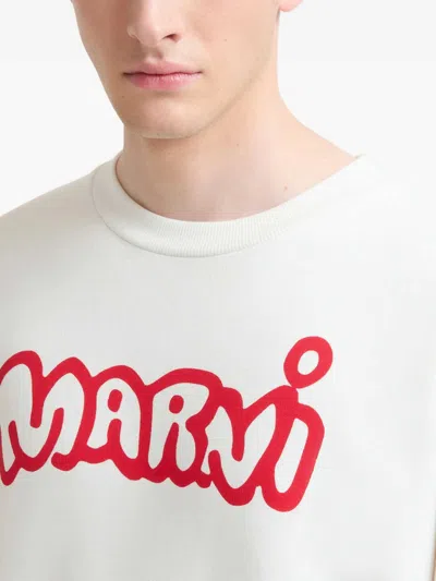Marni Cartoon-logo Cotton Sweater In Multi