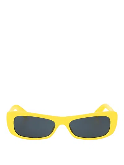 Jacquemus Capri Rectangular Sunglasses In Yellow
