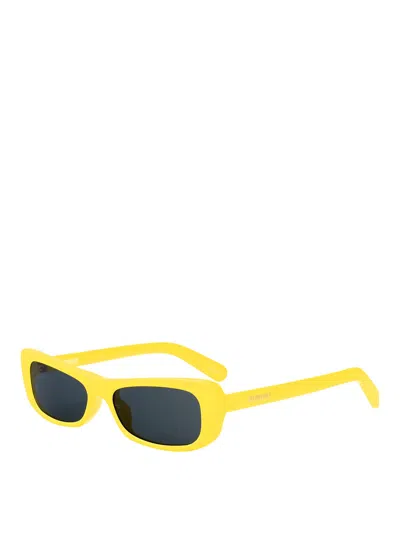 Jacquemus Capri Rectangular Sunglasses In Yellow