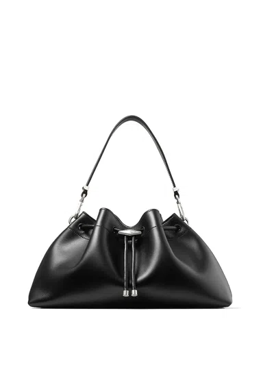 Jimmy Choo E/w Bon Bon Soft Shiny Leather Bag In Black