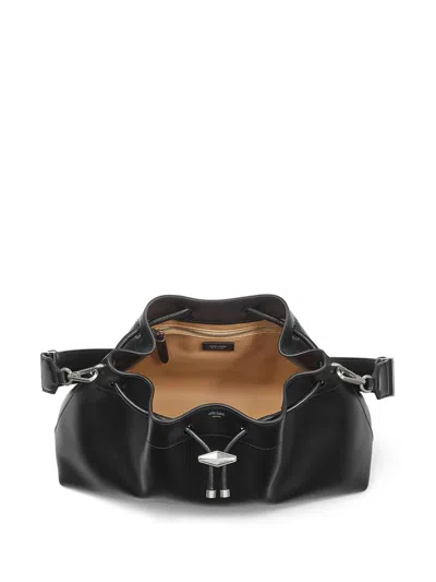 Jimmy Choo E/w Bon Bon Soft Shiny Leather Bag In Black