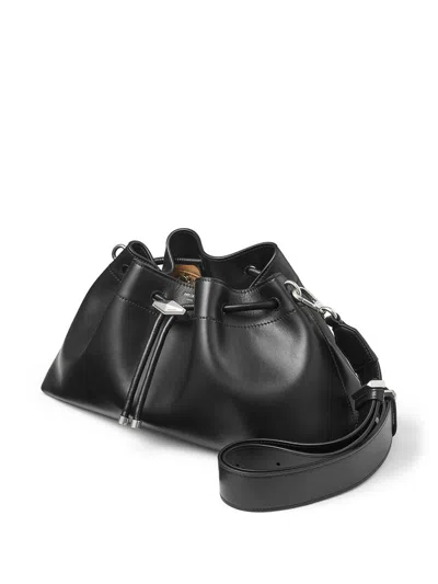 Jimmy Choo E/w Bon Bon Soft Shiny Leather Bag In Black