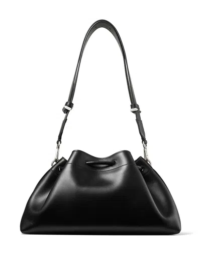 Jimmy Choo E/w Bon Bon Soft Shiny Leather Bag In Black