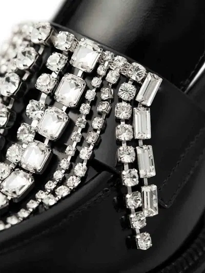 Jimmy Choo Tylor 60 Crystal-embellished Patent Leather Loafers In Black