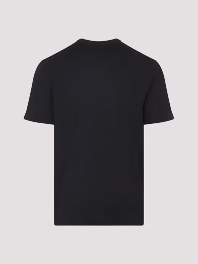 Kiton Short Sleeve Crew Neck T-shirt Design In Black
