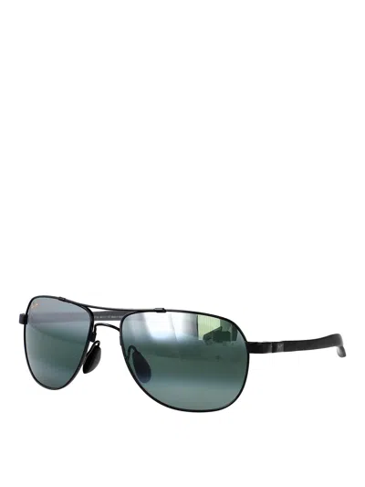 Maui Jim Guardrails Mj 327-17 Square Polarized Sunglasses In Black