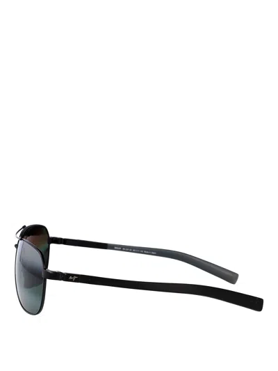 Maui Jim Guardrails Mj 327-17 Square Polarized Sunglasses In Black